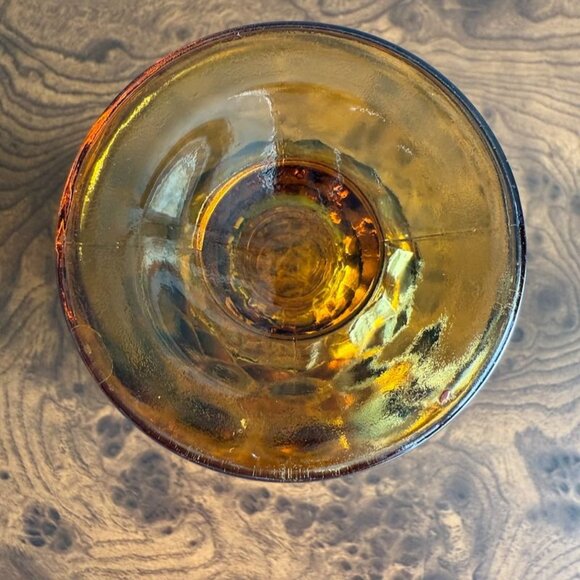 Vintage Colony Whitehall Amber Footed Tumbler 4-3/8" Glassware - Picture 6 of 8